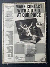 Listing image for UFO - MAKING CONTACT 1983 15X11"' MAGAZINE ADVERT / POSTER L410