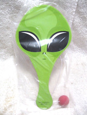 Listing image for Vintage Collectible NOS ALIEN Paddle Ball Toys Outer Space UFO Green Monster RV