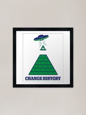 Listing image for change history - alien pyramid - uf Framed Wall Art Poster Canvas Print Picture