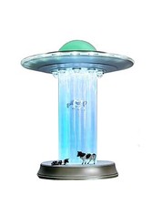 Listing image for UFO Model Cow Abduction Alien Decoration Area 51 UFO Lamp Spacecraft Space Lo...